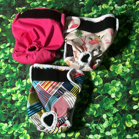 Joy Daog Female Dog Diapers for Small Dogs,3 Pack Reusable Washable Premium - Picture 3 of 16